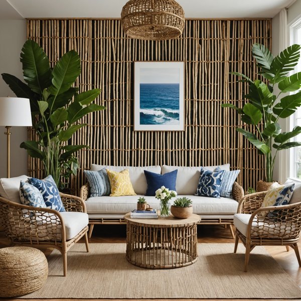 Décoration marine : utilisez la ganivelle pour un salon chic